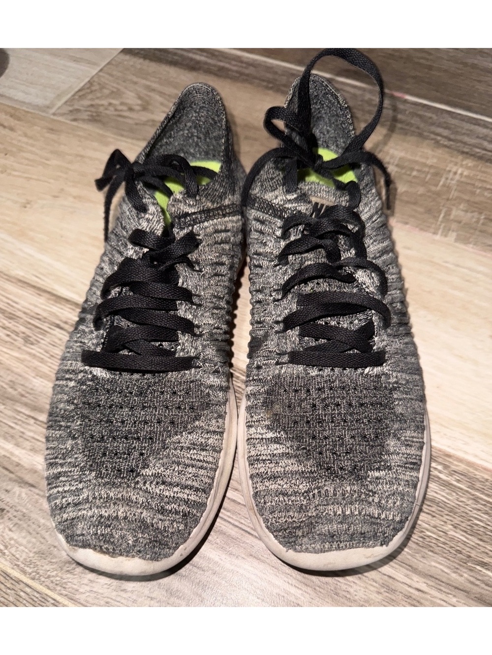 Nike Gray Free RN Knit Lace-Up Sneakers Ultimate Insole, Size 8.5 US